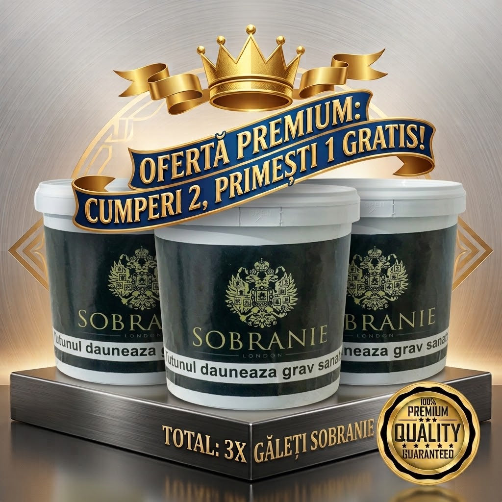 2+1 GRATIS: Tutun galeata Sobranie Negru, 2+1kg