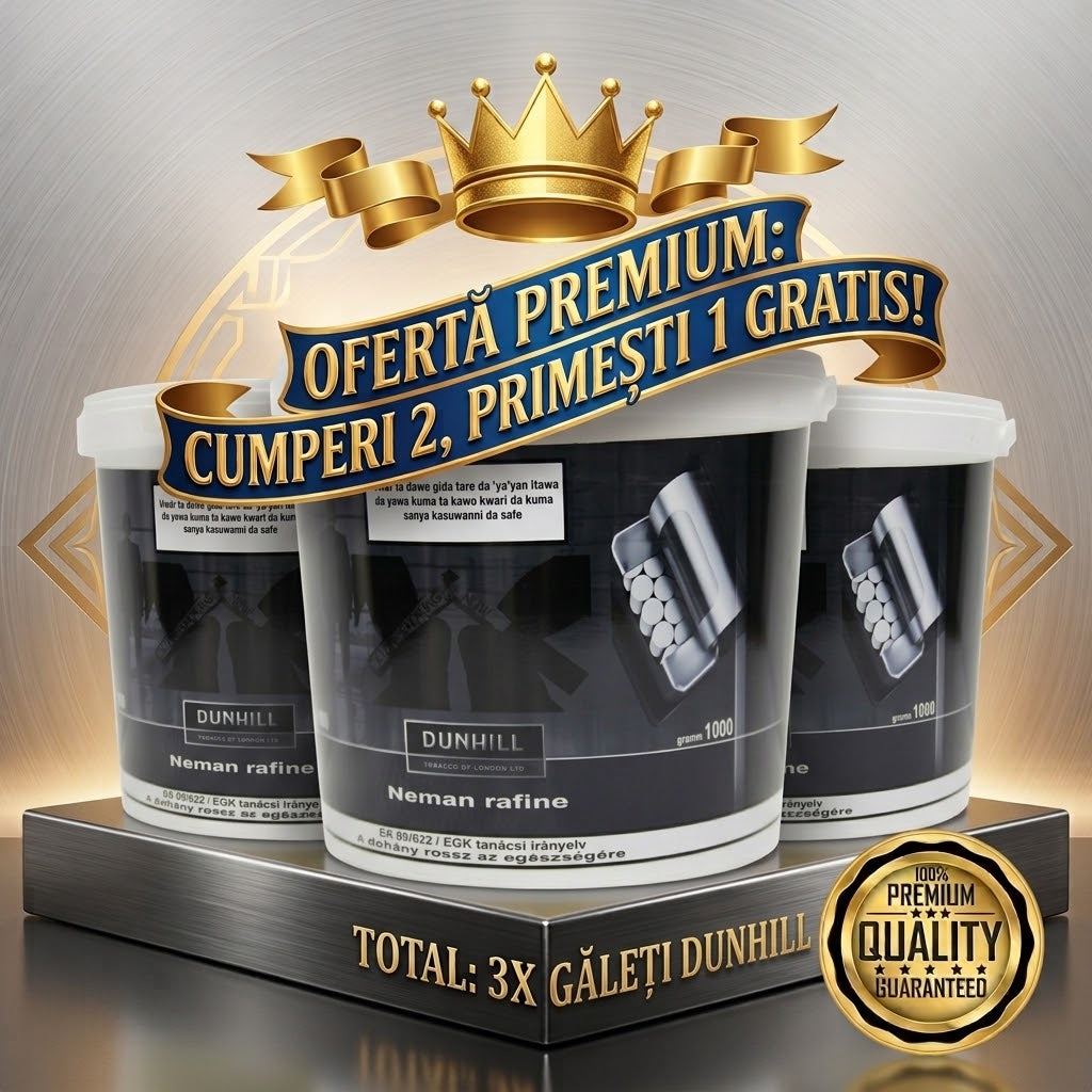 2+1 GRATIS: Tutun galeata Dunhill Negru, 2+1kg