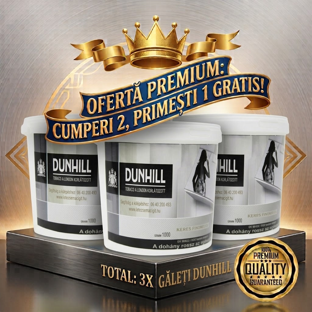 2+1 GRATIS: Tutun galeata Dunhill Negru, 2+1kg