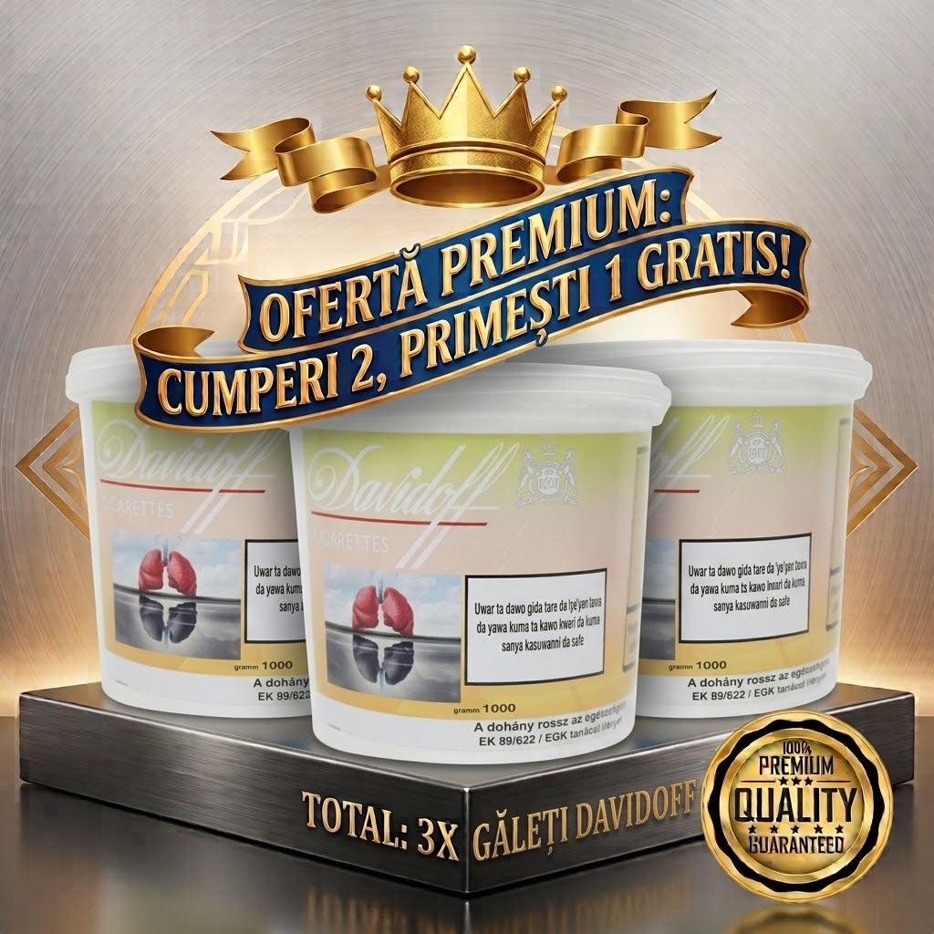 2+1 GRATIS: Tutun galeata Davidoff, 2+1kg
